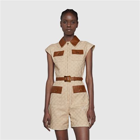 ruffled cotton dress gucci|gucci jumpsuits for women.